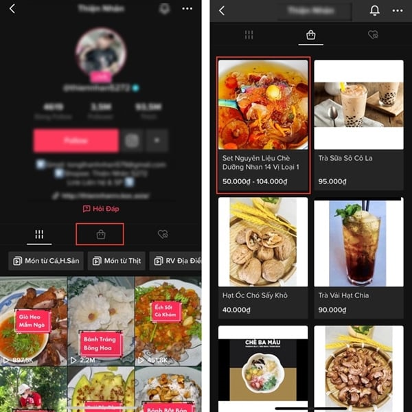 cách mua hàng trên tiktok